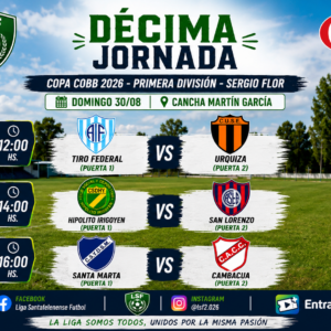 Acceso | Copa COBB 2026 – Décima Jornada | Primera División