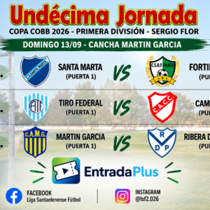 Acceso | Copa COBB 2026 – Undécima Jornada | Primera División
