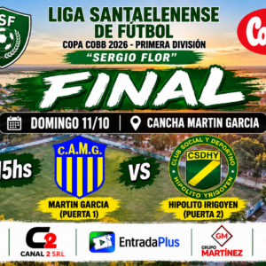 Acceso | Copa COBB 2026 – Gran Final | Martín García vs Hipólito Irigoyen